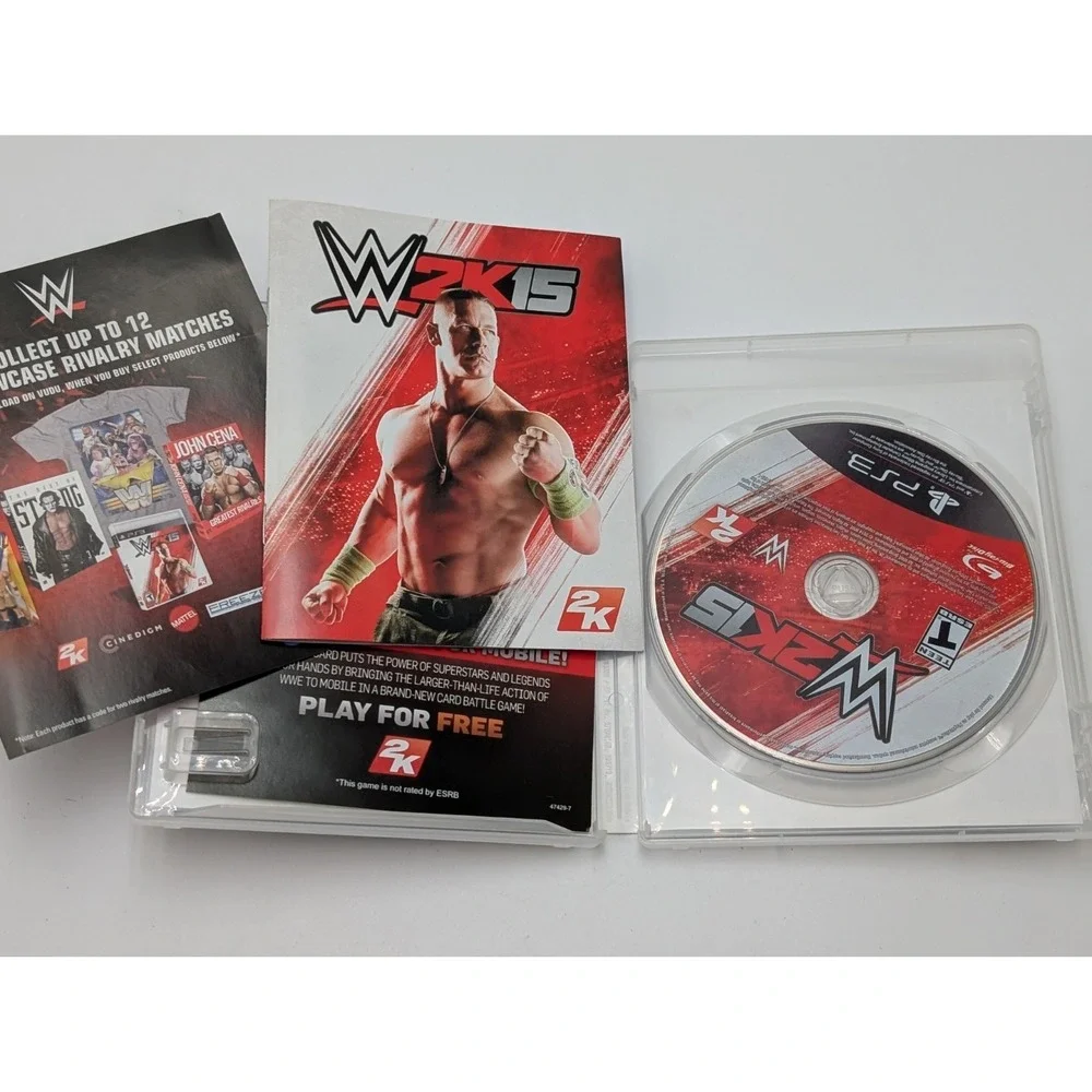 PS3 WWE 2K15 Wrestling Game Clean CIB Tested Complete Manual W2K15